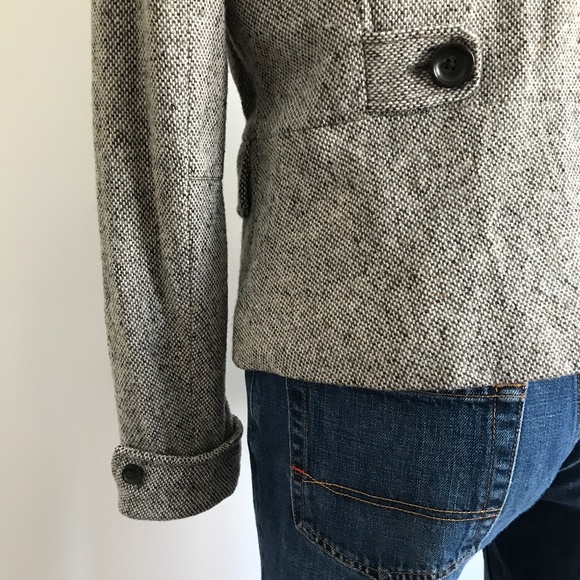 Gap - Grey Tweed Fitted Button up Jacket - Picture 4 of 10